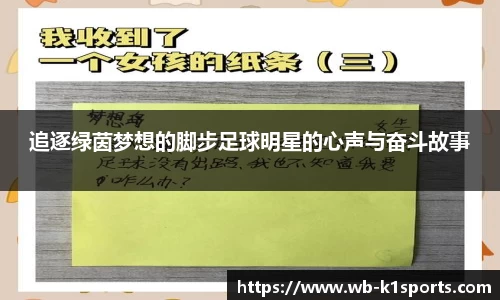 追逐绿茵梦想的脚步足球明星的心声与奋斗故事